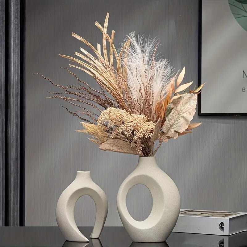 SLENVI HollowForm™ Ceramic Vase Set (2pcs) - slenvi