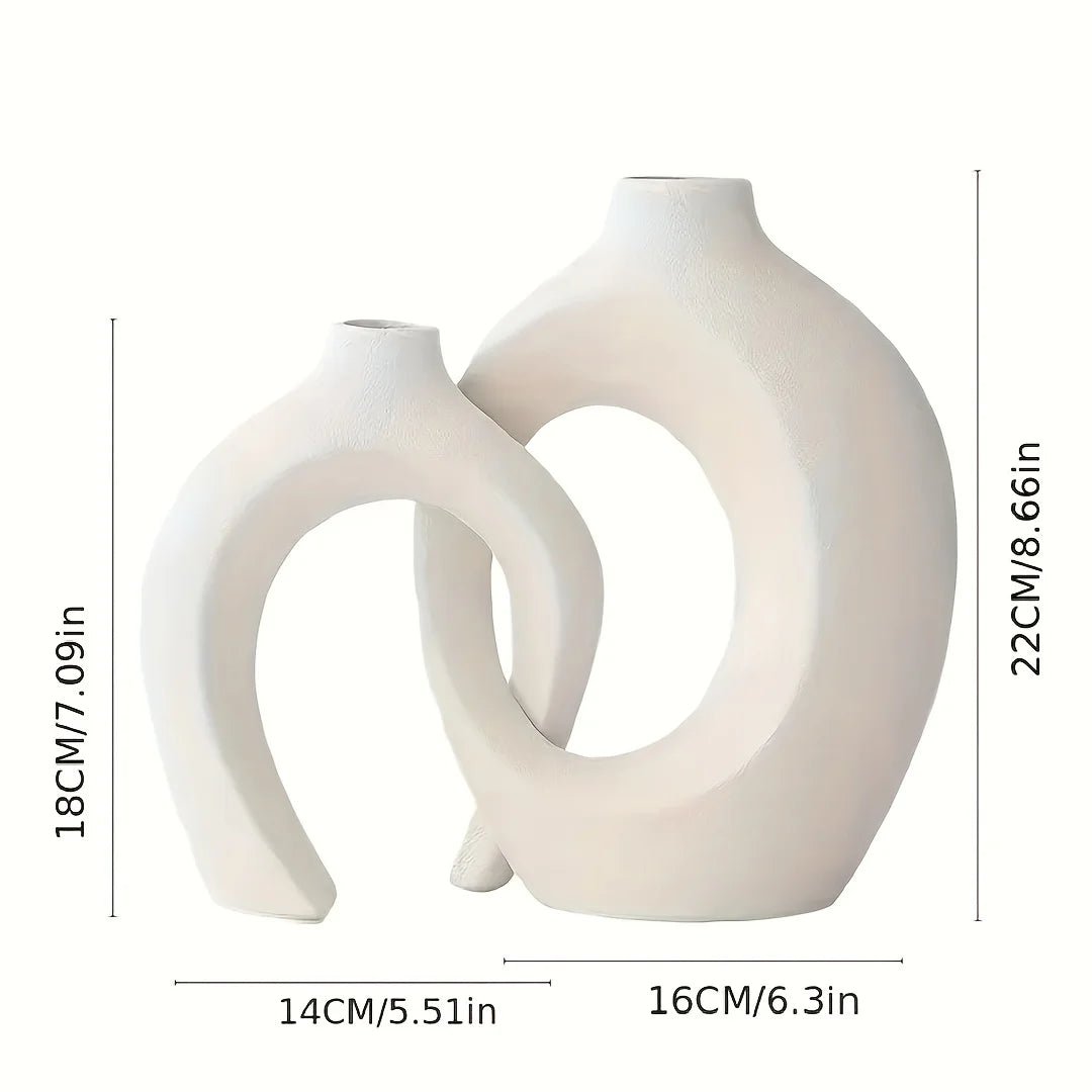 SLENVI HollowForm™ Ceramic Vase Set (2pcs) - slenvi