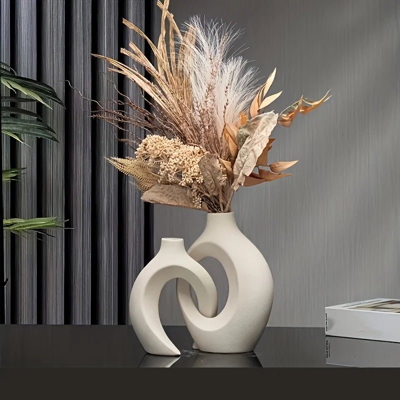 SLENVI HollowForm™ Ceramic Vase Set (2pcs) - slenvi